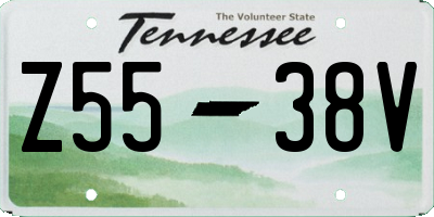 TN license plate Z5538V