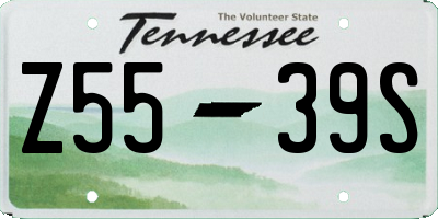 TN license plate Z5539S
