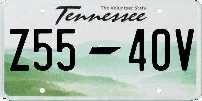 TN license plate Z5540V