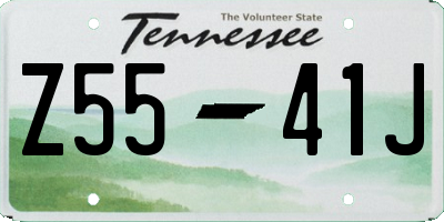 TN license plate Z5541J