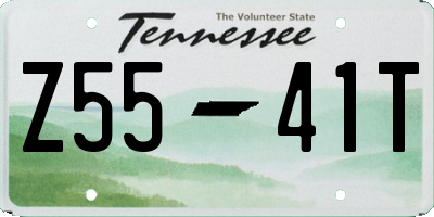 TN license plate Z5541T