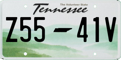 TN license plate Z5541V