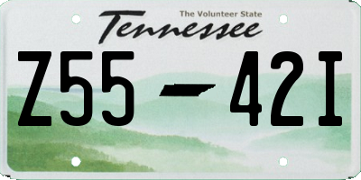 TN license plate Z5542I