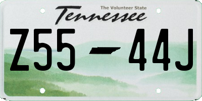 TN license plate Z5544J