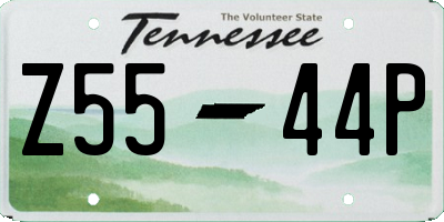 TN license plate Z5544P