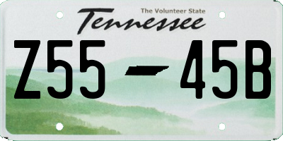 TN license plate Z5545B