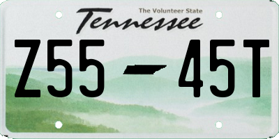 TN license plate Z5545T