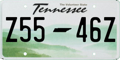 TN license plate Z5546Z