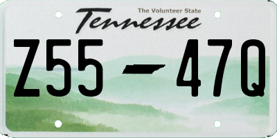 TN license plate Z5547Q