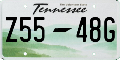 TN license plate Z5548G