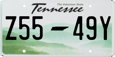 TN license plate Z5549Y