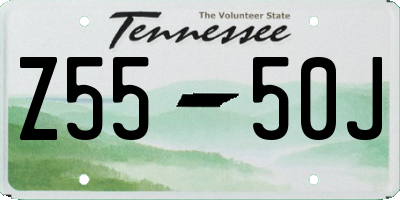 TN license plate Z5550J