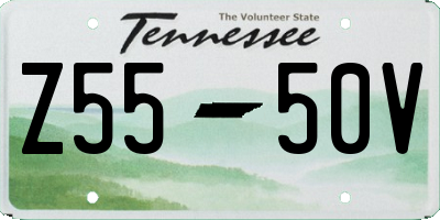 TN license plate Z5550V