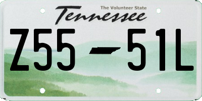TN license plate Z5551L