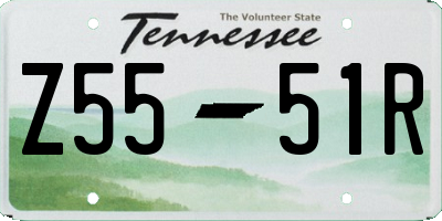 TN license plate Z5551R