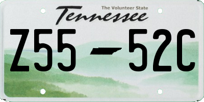 TN license plate Z5552C
