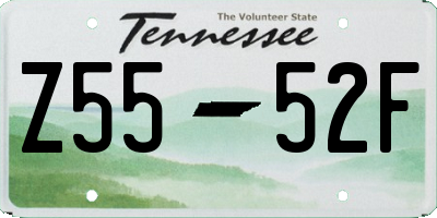 TN license plate Z5552F