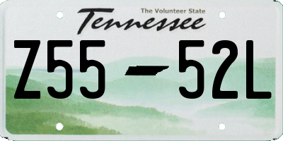 TN license plate Z5552L