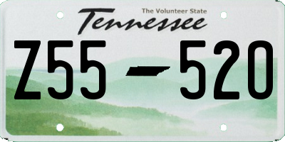 TN license plate Z5552O