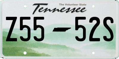 TN license plate Z5552S