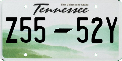 TN license plate Z5552Y