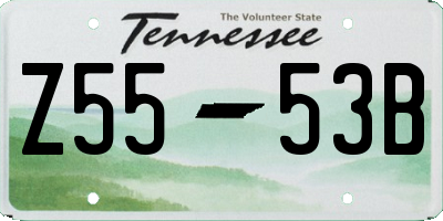 TN license plate Z5553B