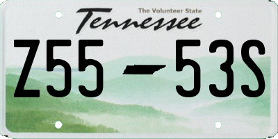 TN license plate Z5553S