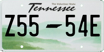 TN license plate Z5554E