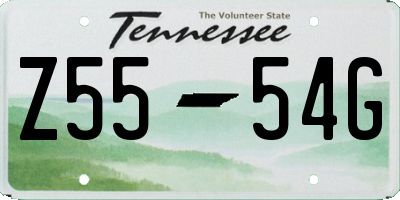 TN license plate Z5554G