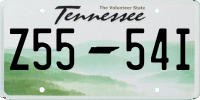 TN license plate Z5554I
