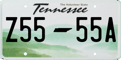TN license plate Z5555A