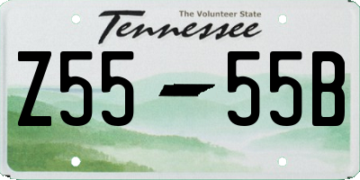 TN license plate Z5555B