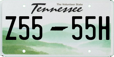 TN license plate Z5555H