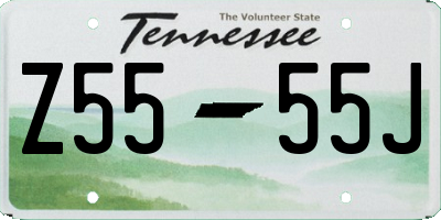 TN license plate Z5555J