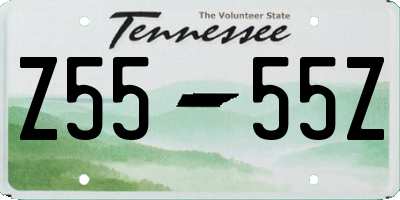 TN license plate Z5555Z
