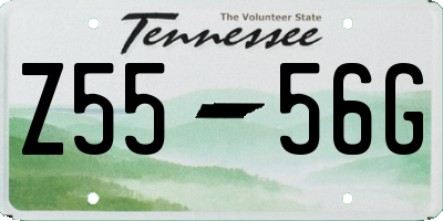 TN license plate Z5556G