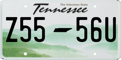 TN license plate Z5556U