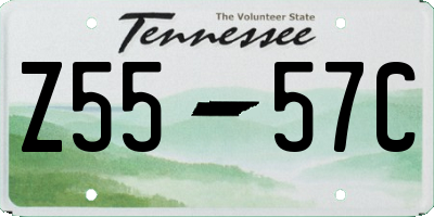 TN license plate Z5557C