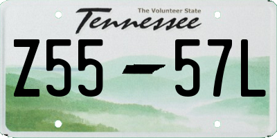 TN license plate Z5557L