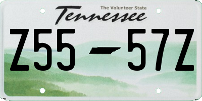 TN license plate Z5557Z