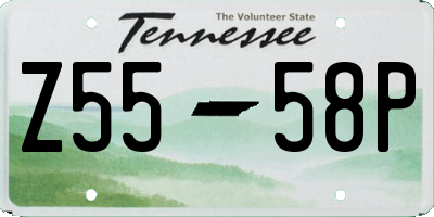 TN license plate Z5558P