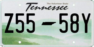TN license plate Z5558Y