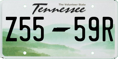 TN license plate Z5559R