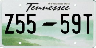 TN license plate Z5559T