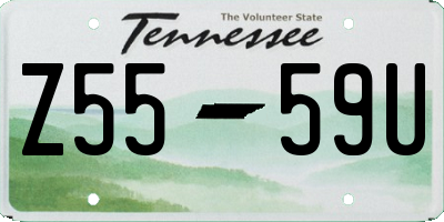 TN license plate Z5559U