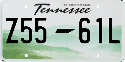 TN license plate Z5561L