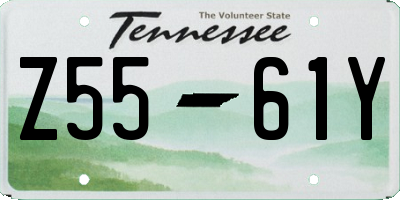 TN license plate Z5561Y