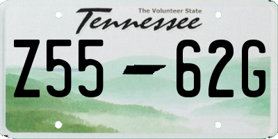 TN license plate Z5562G