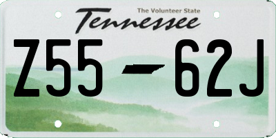 TN license plate Z5562J