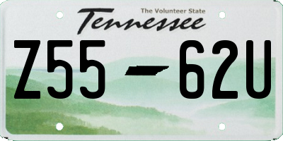 TN license plate Z5562U